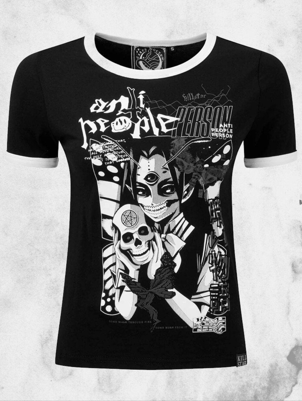 Killstar No Fairytale Ringer Anti People Person Tee